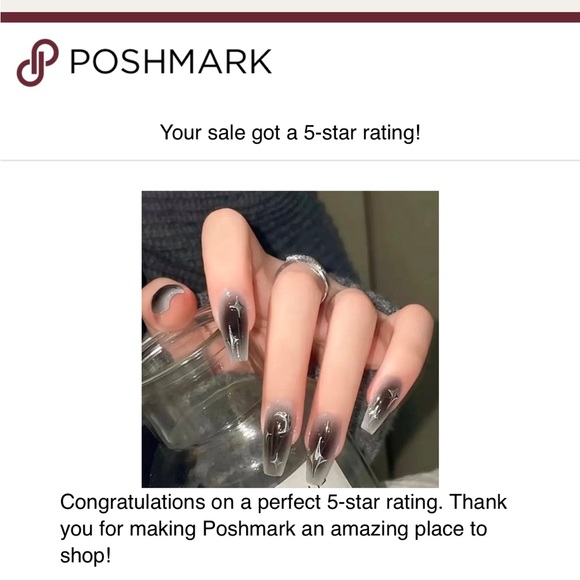 24 Piece Gradient Moon & Star Gray Press on Nails - Picture 5 of 8